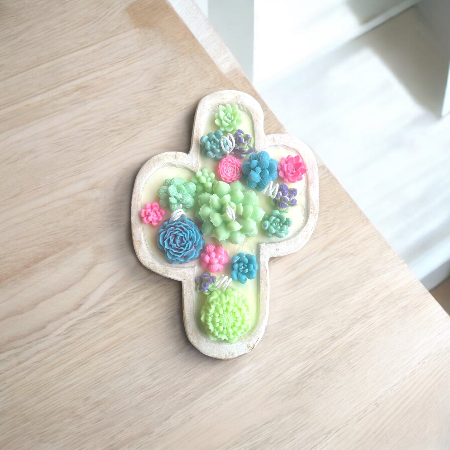 Cactus Dough Bowl Candle