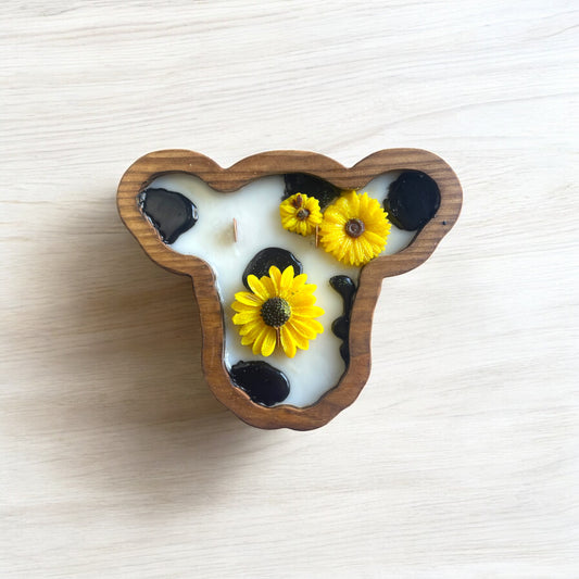 Cow dough bowl candle