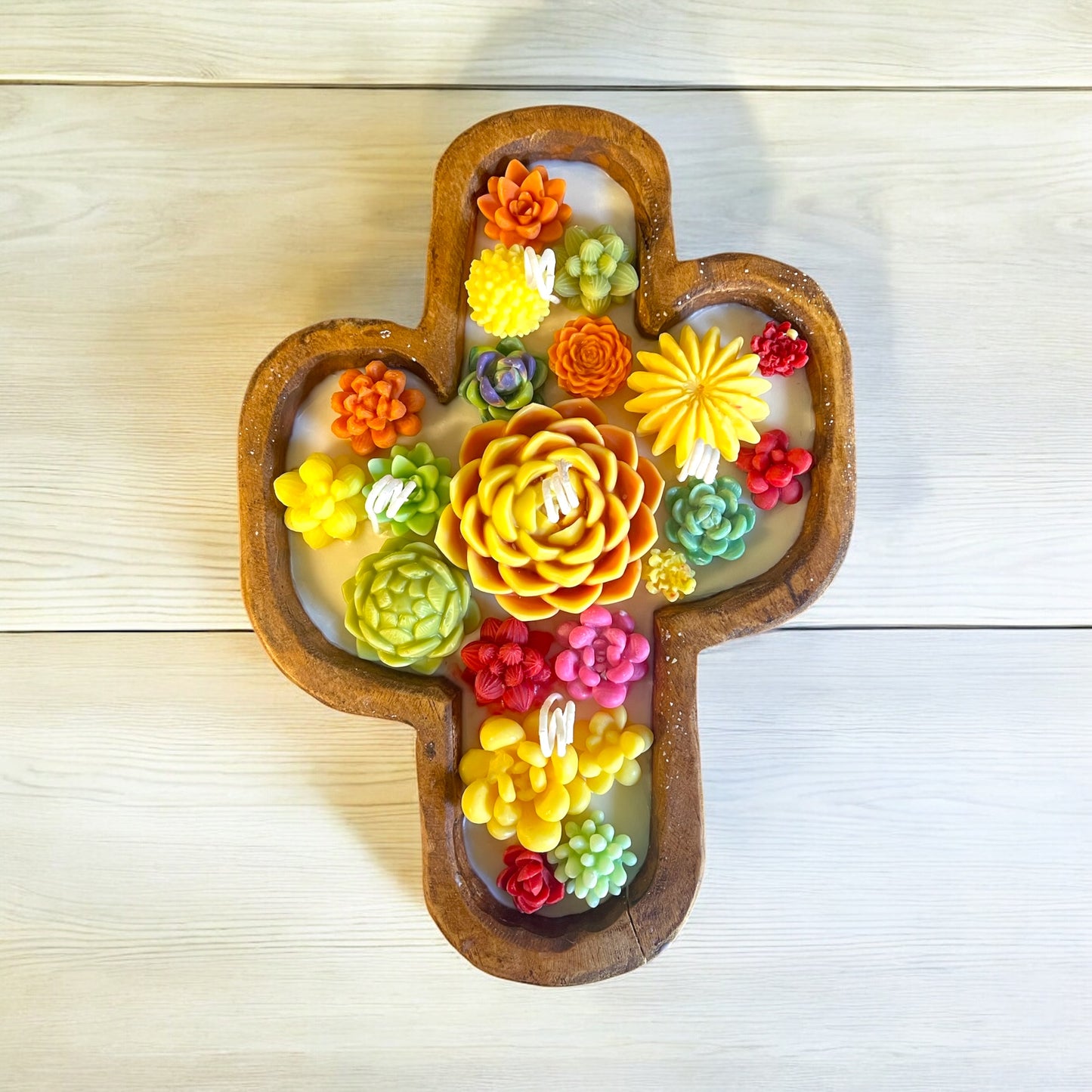 Cactus Dough Bowl Candle